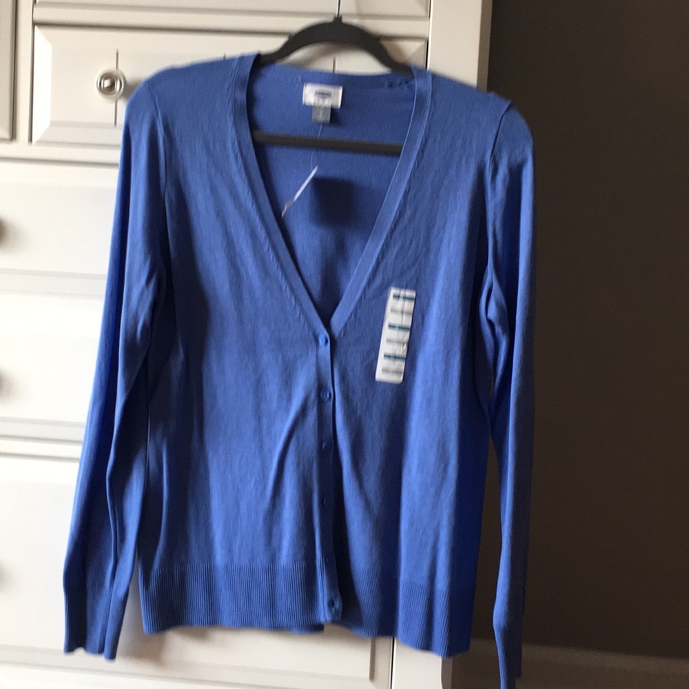 Old Navy V Neck Cardigan Sz Medium Blue NWT